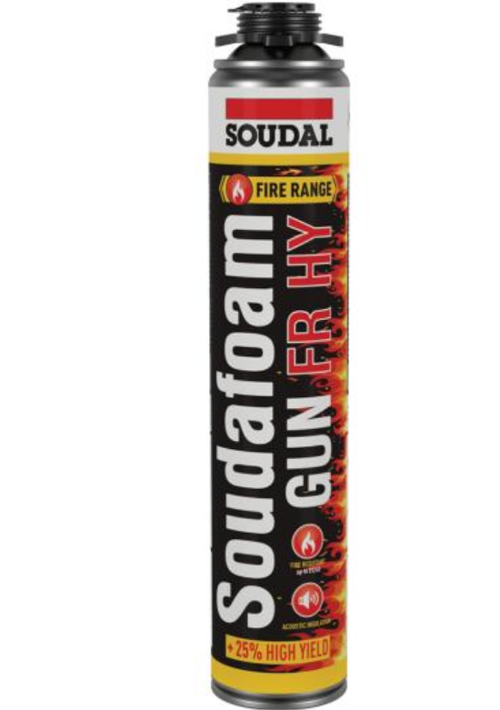 SOUDAL Soudafoam 1K FR GUN Ugunsdrošas Putas Pistolei 750ml