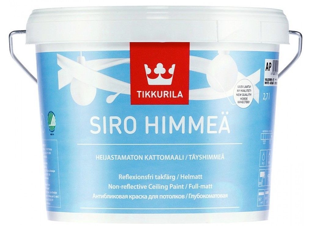 Tikkurila Siro Himmeä Krāsa Griestiem Gaismu Neatstarojoša