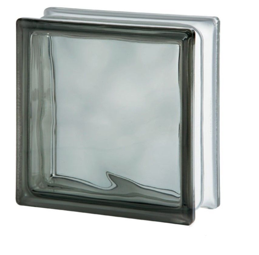 SEVES Basic Brilly Grey Wave Stikla Bloks, Pelēks, 190x190x80mm | Bazaars.lv
