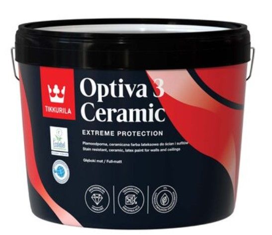 Tikkurila Optiva Ceramic 3 Krāsa Sienām Pilnīgi Matēta