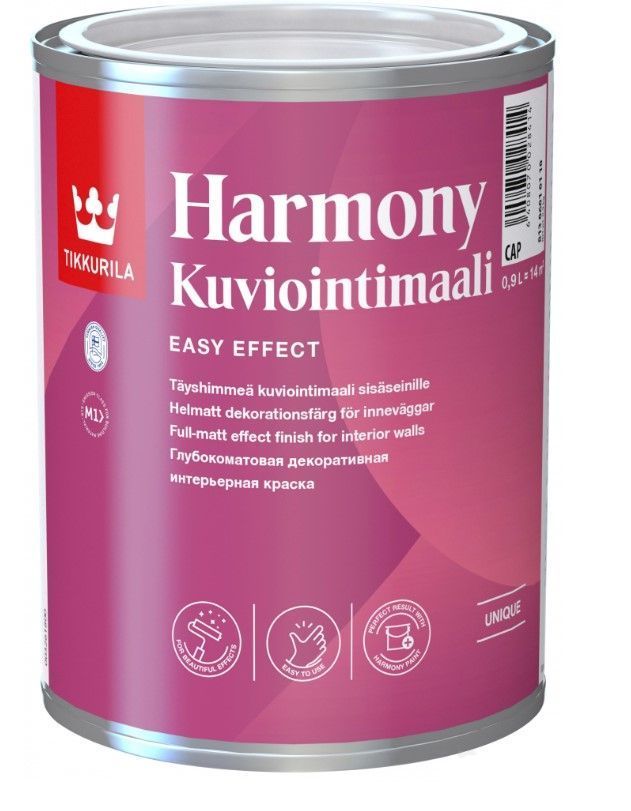 Tikkurila Harmony Kuviointimaali Krāsa Sienām Pilnīgi Matēta | Bazaars.lv