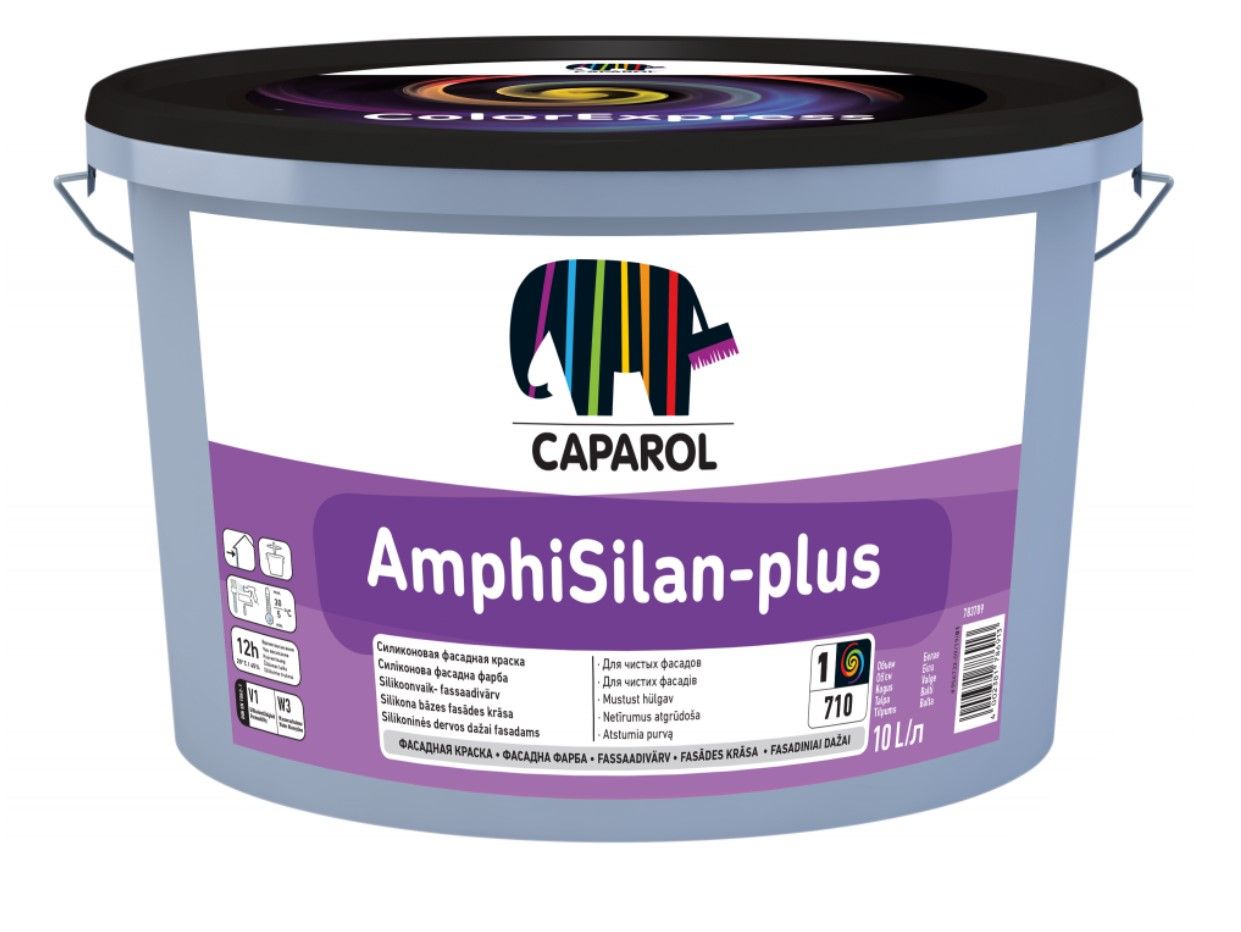 CAPAROL Amphisilan-Plus Fasādes Krāsa Uz Silikona Sveķu Bāzes B1 | Bazaars.lv