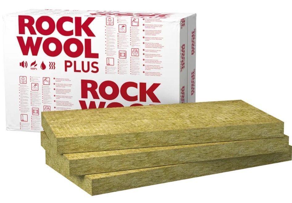 ROCKWOOL Rockmin Plus Akmens Vate Plāksnēs 610mm | Bazaars.lv