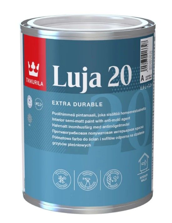 TIKKURILA Luja 20 Krāsa Sienām Un Griestiem Pusmatēta