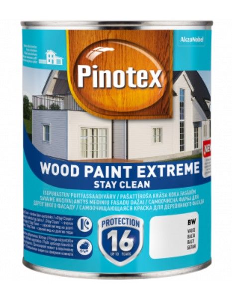 PINOTEX Wood Paint Extreme Krāsa Koka Fasādēm Ar Pašattīrīšanās Spēju | Bazaars.lv