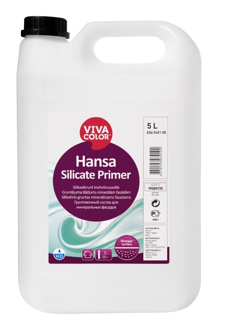 VIVACOLOR Hansa Silicate Primer Gruntējuma Šķīdums Ārdarbiem