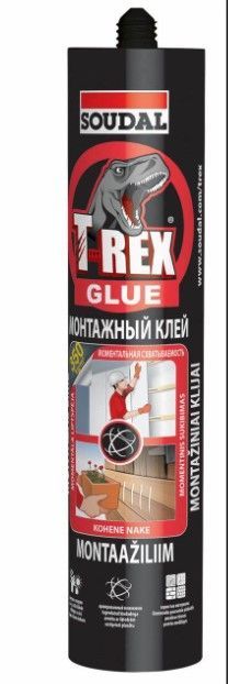 SOUDAL T-REX Extra Grip Montāžas Līme, Balta | Bazaars.lv