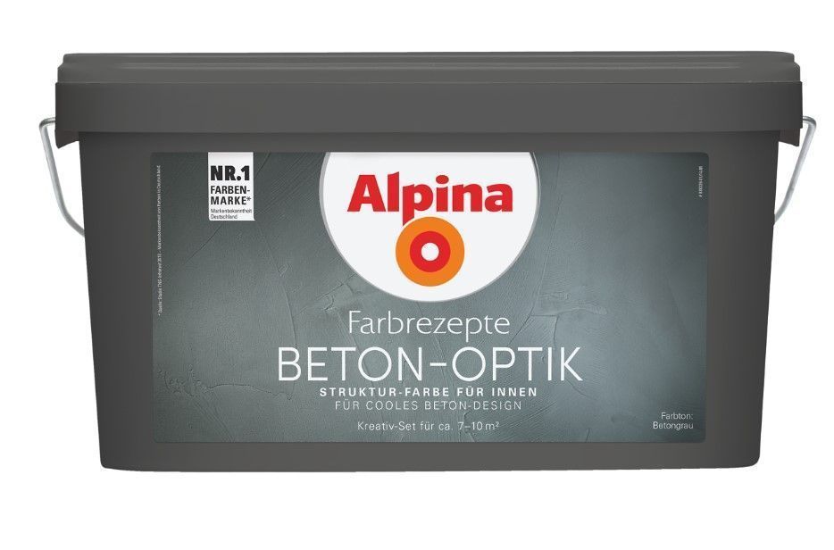 Alpina Farbrezepte Beton-Optik Pārklājuma Betona Optikas Veidošanai, Komplekts (539895) | Bazaars.lv
