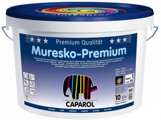 CAPAROL EXL Muresko-Premium XRPU B1 Universāla Silikona Sveķu Fasādes Krāsa Uz SilaCryl Bāzes | Bazaars.lv