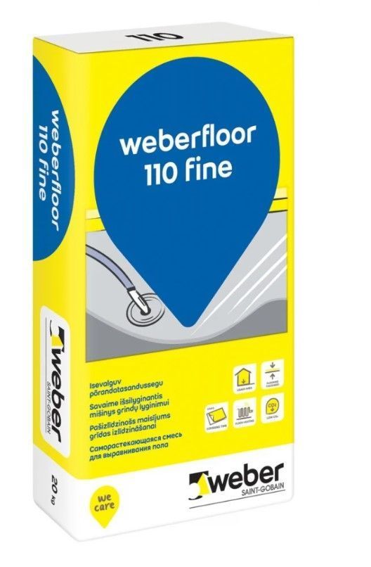 WEBER Floor 110 Fine (4150) Smalkais Grīdu Pašizlīdzinātājs (4-30mm) | Bazaars.lv