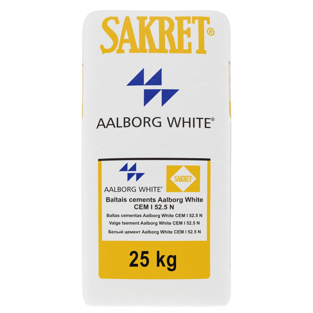 SAKRET Aalborg White Baltais Cements CEM I 52,5 R